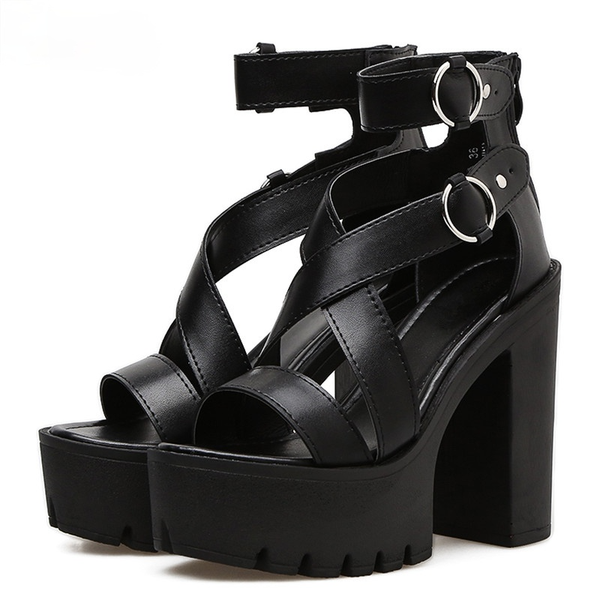 fashion platform women luxury designer sandals summer shoes open toe rome style chunky high heels black buckle gladiator sandal woman 
fashion platform women luxury designer sandals summer shoes open toe rome style chunky high heels black buckle gladiator sandal woman
