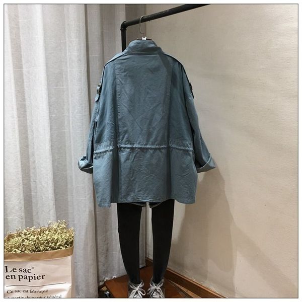 womens jacket 2021 new waist drawstring sstand collartooling jacket womens casual loose korean autumn windbreaker, Black;brown
womens jacket 2021 new waist drawstring sstand collartooling jacket womens casual loose korean autumn windbreaker, Black;brown