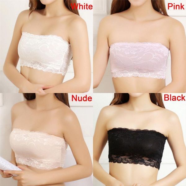colors women stretch lace tube strapless safety bra anti emptied bandeau bustiers & corsets, Black;white
colors women stretch lace tube strapless safety bra anti emptied bandeau bustiers & corsets, Black;white