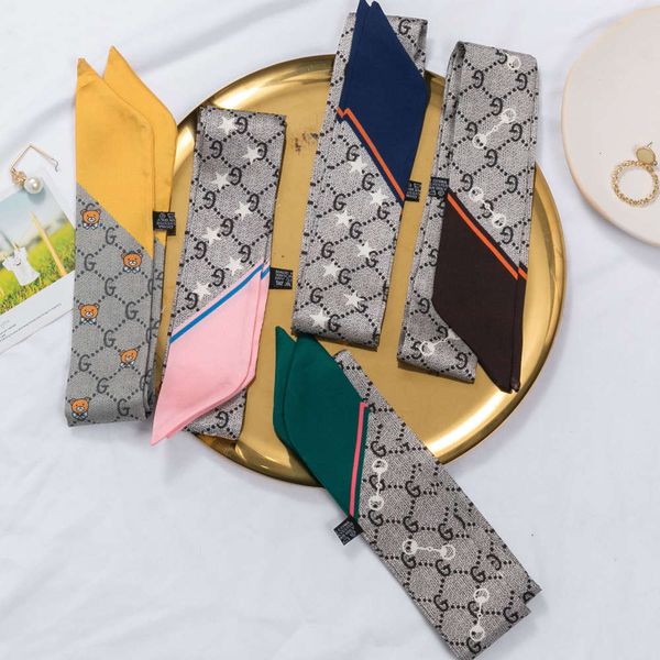 scarf long and versatile silk binding hair band bow lattice broken flower ribbon bag with hand gift lace, Blue;gray
scarf long and versatile silk binding hair band bow lattice broken flower ribbon bag with hand gift lace, Blue;gray