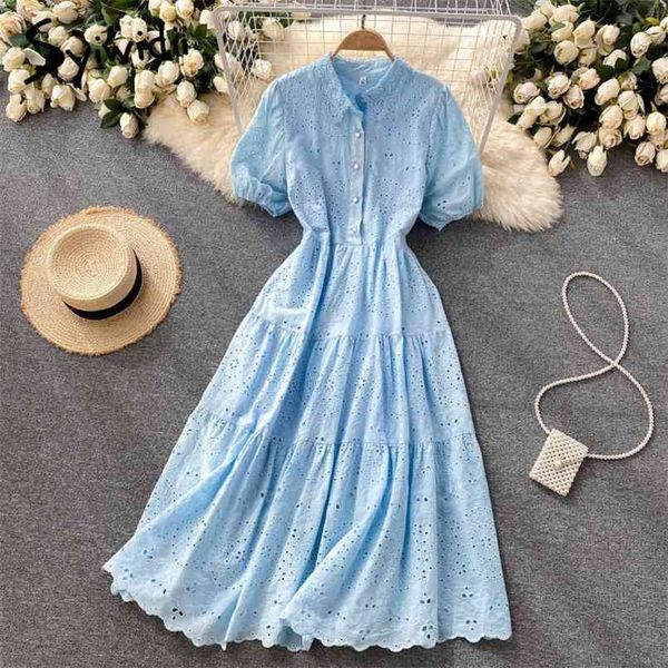 midi dresses for women summer hollow out short puff sleeve lace turn-down collar a line sundress blue yellow 210607, Black;gray
midi dresses for women summer hollow out short puff sleeve lace turn-down collar a line sundress blue yellow 210607, Black;gray