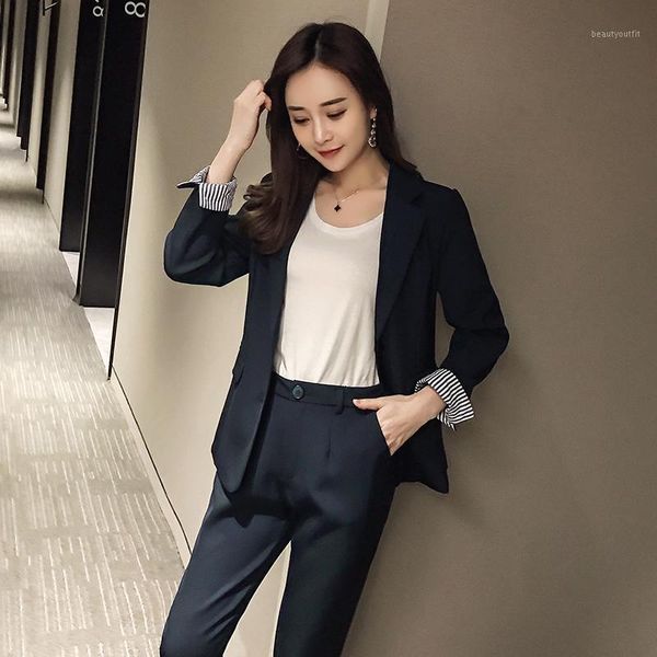professional women's suits pants suit 2021 temperament slim solid color ladies small female office trousers two-piece & blazers, White;black
professional women's suits pants suit 2021 temperament slim solid color ladies small female office trousers two-piece & blazers, White;black