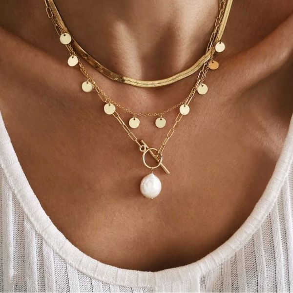 pendant necklaces tauam 3pcs/set punk sequin tassel choker necklace multi layered flat snake pearl toggle clasp lasso jewelry, Silver
pendant necklaces tauam 3pcs/set punk sequin tassel choker necklace multi layered flat snake pearl toggle clasp lasso jewelry, Silver