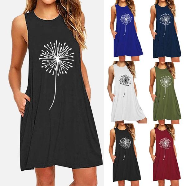casual dresses fashion women's midi dress summer dandelions printing sleeveless with pocket ladies loose vestidos#35, Black;gray
casual dresses fashion women's midi dress summer dandelions printing sleeveless with pocket ladies loose vestidos#35, Black;gray