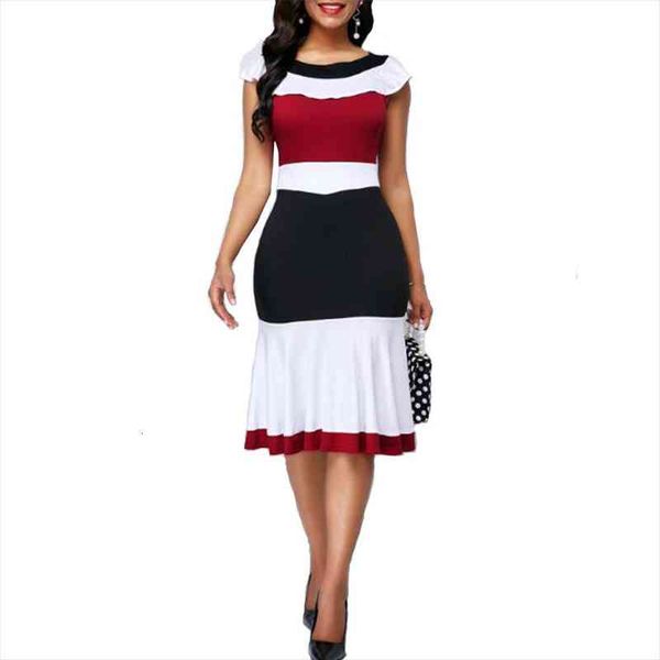 summer elegant vintage womens dresses patchwork long party casual plus size slim ruffles bodycon a line, Black;gray
summer elegant vintage womens dresses patchwork long party casual plus size slim ruffles bodycon a line, Black;gray