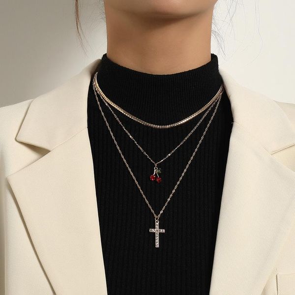 pendant necklaces bohemian multilayer cross cherry crystal choker chain for women gold silver color collar fashion jewelry gift
pendant necklaces bohemian multilayer cross cherry crystal choker chain for women gold silver color collar fashion jewelry gift