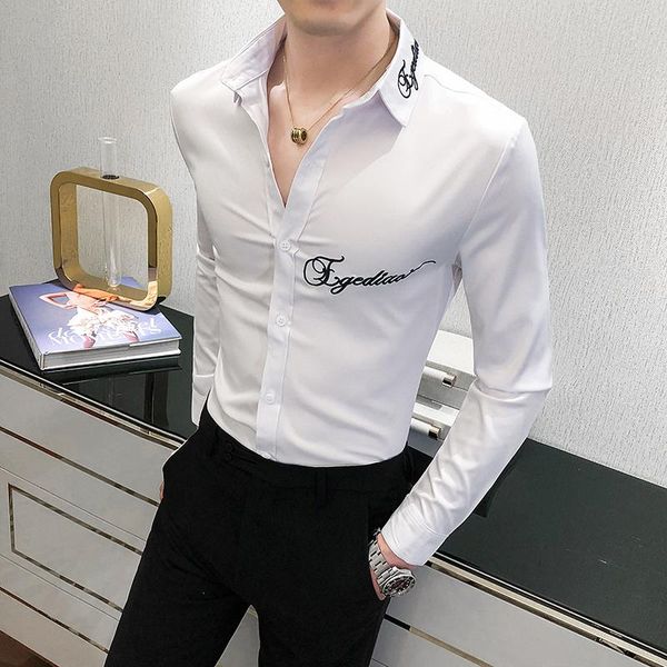 british style men shirts autumn winter new long sleeve embroidery shirts for men all match plus size office work shirt man 4xl, White;black
british style men shirts autumn winter new long sleeve embroidery shirts for men all match plus size office work shirt man 4xl, White;black
