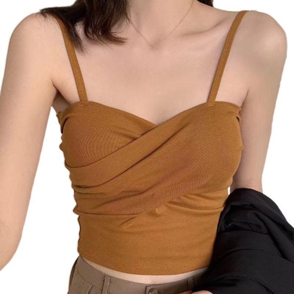 women's tanks & camis women summer twisted front sleeveless crop v-neck ribbed knitted camisole push up padded solid color elastic, White
women's tanks & camis women summer twisted front sleeveless crop v-neck ribbed knitted camisole push up padded solid color elastic, White