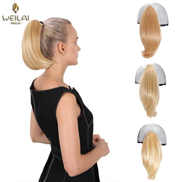 synthetic wigs weilai 12 colors curved straight short ponytails for white golden brown black ponytail
synthetic wigs weilai 12 colors curved straight short ponytails for white golden brown black ponytail