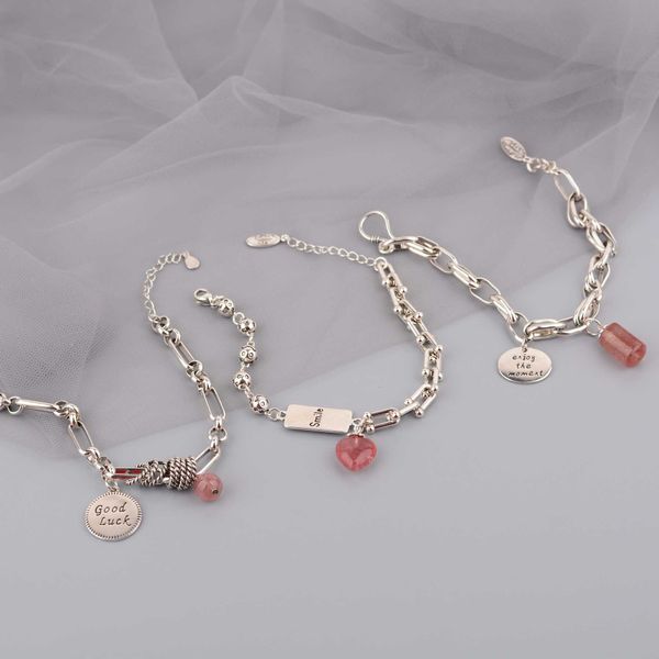 korean dongdamen heart-shaped strawberry crystal thai sier bracelet female ins minority design love bear jewelry trend, Golden;silver
korean dongdamen heart-shaped strawberry crystal thai sier bracelet female ins minority design love bear jewelry trend, Golden;silver