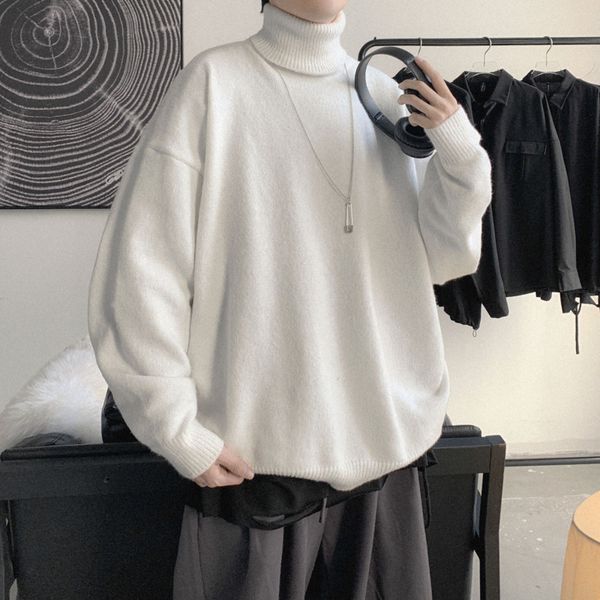 2021 solid color turtleneck sweater men's warm fashion casual knitted pullover men wild winter sweaters mens clothes 4ppn, White;black
2021 solid color turtleneck sweater men's warm fashion casual knitted pullover men wild winter sweaters mens clothes 4ppn, White;black