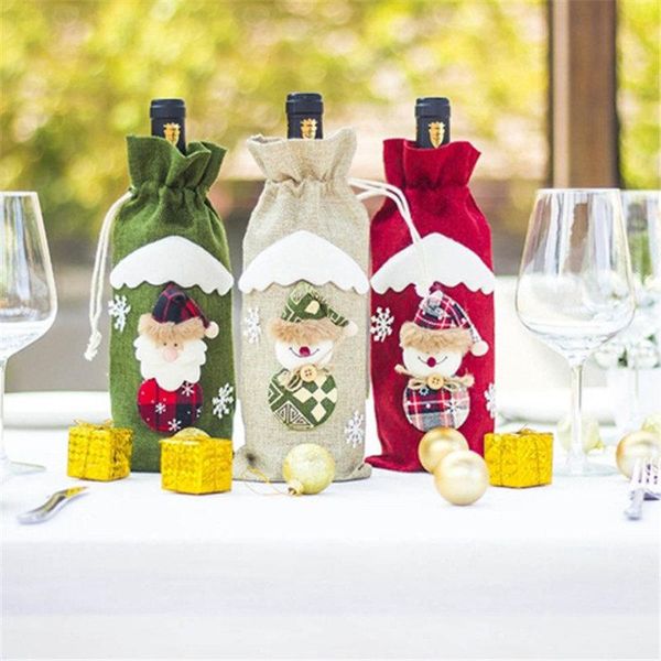 christmas decorations santa claus wine bottle cover snowman stocking gift holders xmas navidad decor year home 1pc 
christmas decorations santa claus wine bottle cover snowman stocking gift holders xmas navidad decor year home 1pc