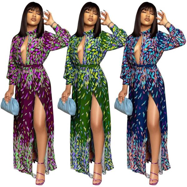casual dresses zaggin 2021 autumn fashion women printing 3-color split full dress halter sleeve belt lady hollow out long, Black;gray
casual dresses zaggin 2021 autumn fashion women printing 3-color split full dress halter sleeve belt lady hollow out long, Black;gray