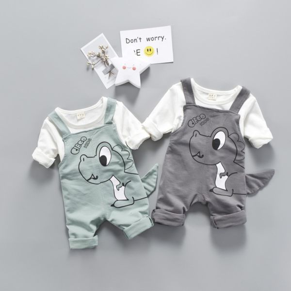 autumn new baby's and girls' suspenders, wear, dinosaur printed sweater, two piece children's wear, Blue
autumn new baby's and girls' suspenders, wear, dinosaur printed sweater, two piece children's wear, Blue