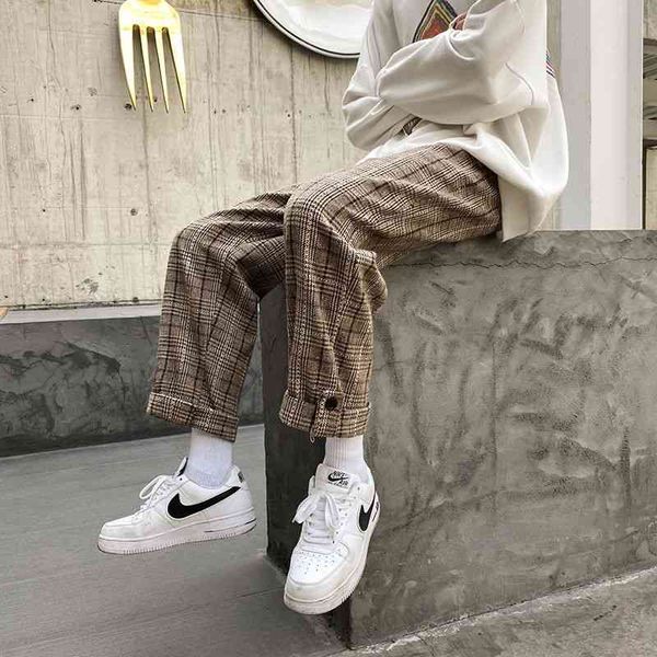 men's pants autumn cotton plaid fashion retro casual men streetwear korean loose hip-hop straight-leg mens m-2xl e6bx, Black
men's pants autumn cotton plaid fashion retro casual men streetwear korean loose hip-hop straight-leg mens m-2xl e6bx, Black