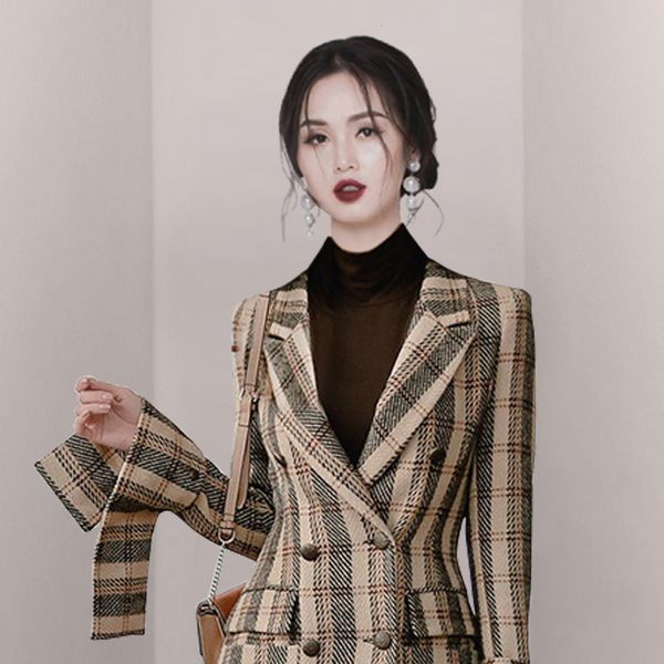 madam from the professional winter jackets sleeve double waist wool retro plaid jacket outerwear feminine 5nom, Black
madam from the professional winter jackets sleeve double waist wool retro plaid jacket outerwear feminine 5nom, Black