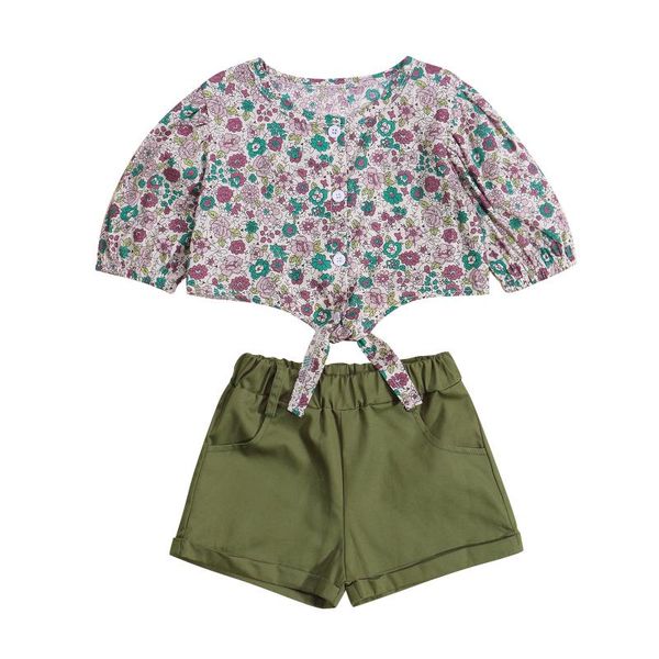 clothing sets 2021 toddler girls 2pcs summer outfits, short sleeve button down floral t-shirts + pocket shorts set, White
clothing sets 2021 toddler girls 2pcs summer outfits, short sleeve button down floral t-shirts + pocket shorts set, White