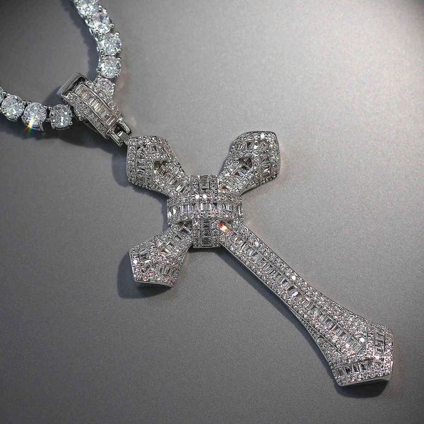 iced out cross pendant necklaces 2 colors geometric zircon necklaces for men women hip hop jewelry x0707, Silver
iced out cross pendant necklaces 2 colors geometric zircon necklaces for men women hip hop jewelry x0707, Silver