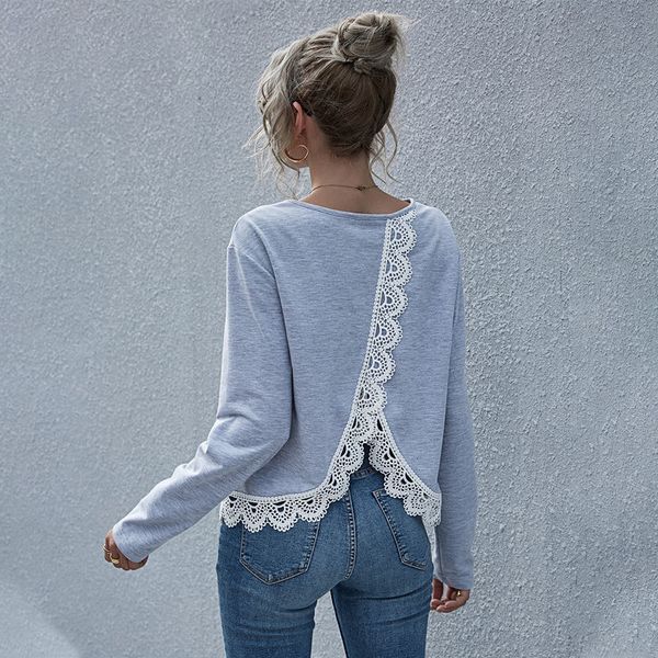 2021 autumn winter pullover cross v neck backless lace full sleeve sweatshirt for women new khnr, Black
2021 autumn winter pullover cross v neck backless lace full sleeve sweatshirt for women new khnr, Black