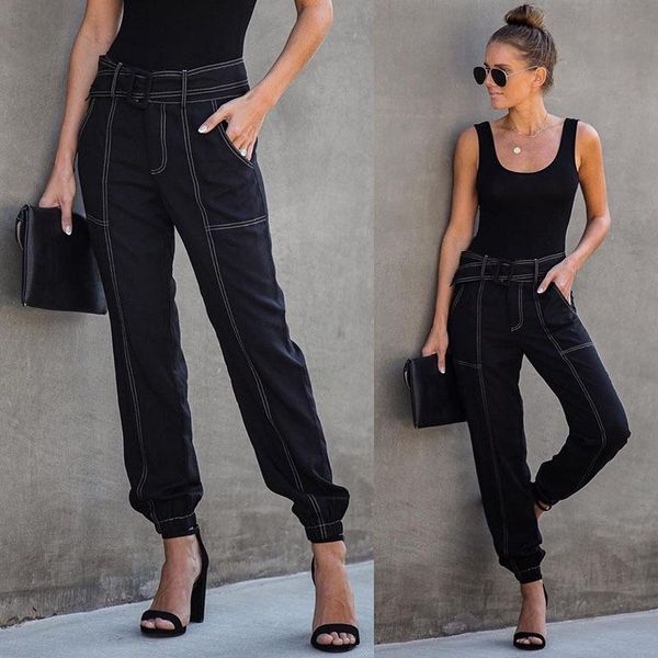 women's pants & capris women 2021 spring summer female high waist black loose harem with belts trousers casual cargo streetwear, Black;white
women's pants & capris women 2021 spring summer female high waist black loose harem with belts trousers casual cargo streetwear, Black;white