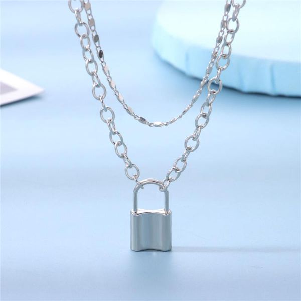 multilayer lock chain necklace punk 2021 padlock key pendant necklace women girl fashion gothic party jewelry, Golden;silver
multilayer lock chain necklace punk 2021 padlock key pendant necklace women girl fashion gothic party jewelry, Golden;silver