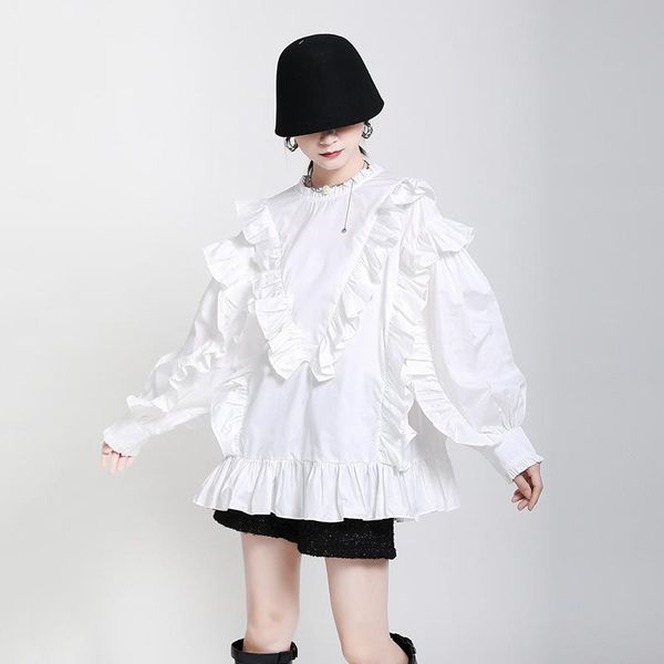 2021 autumn winter blouse women dark style cotton long lolita style lace full solid turtleneck blouse complex euro-america, White
2021 autumn winter blouse women dark style cotton long lolita style lace full solid turtleneck blouse complex euro-america, White