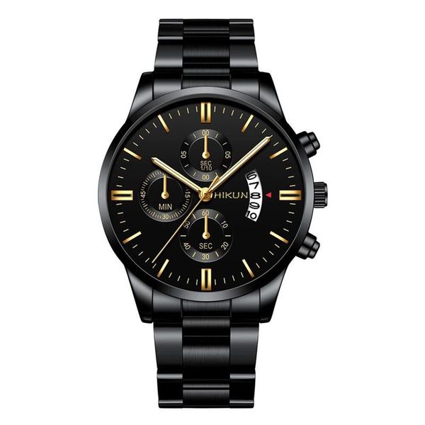 wristwatches business men watch black steel band dial mens fashion analog quartz wrist for man gift chronograph calendar reloj hombre, Slivery;brown
wristwatches business men watch black steel band dial mens fashion analog quartz wrist for man gift chronograph calendar reloj hombre, Slivery;brown