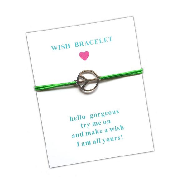 charm bracelets 10pcs/lot wish card bracelet peace sign stainless steel adjustable elastic cord for men women, Golden;silver
charm bracelets 10pcs/lot wish card bracelet peace sign stainless steel adjustable elastic cord for men women, Golden;silver