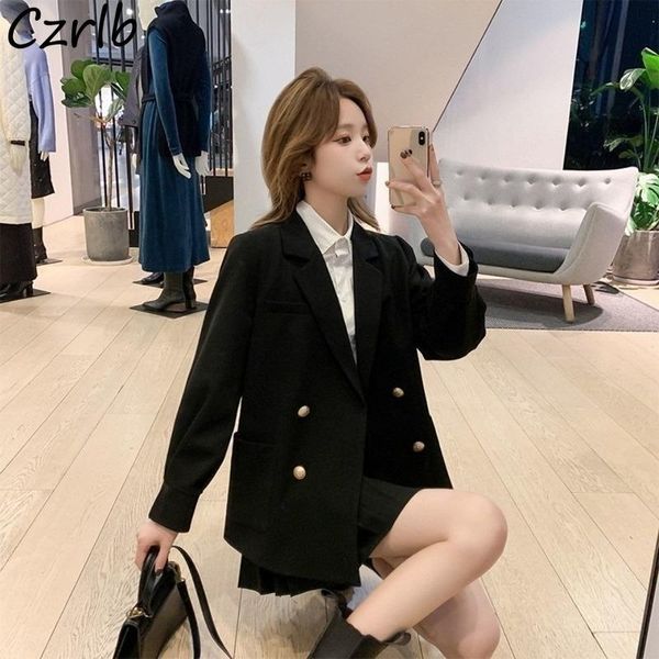 women's suits & blazers women spring autumn fashion office lady elegant outwear retros double breasted streetwear all-match loose notch, White;black
women's suits & blazers women spring autumn fashion office lady elegant outwear retros double breasted streetwear all-match loose notch, White;black