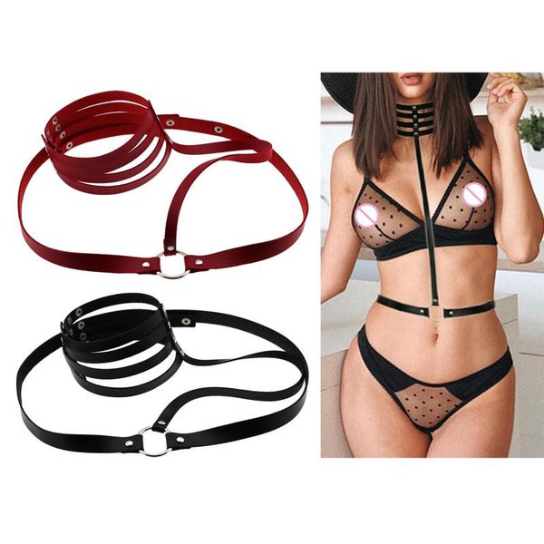 chokers women leather chest body harness gothic choker lingerie straps waist belt, Golden;silver
chokers women leather chest body harness gothic choker lingerie straps waist belt, Golden;silver
