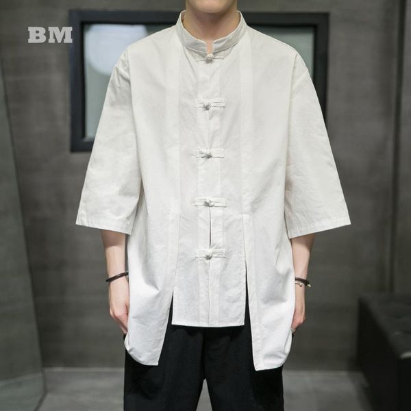 men's casual shirts chinese style linen shirt men clothing retro plus size tang suit summer short sleeve fake two-piece buckle hanfu ma, White;black
men's casual shirts chinese style linen shirt men clothing retro plus size tang suit summer short sleeve fake two-piece buckle hanfu ma, White;black