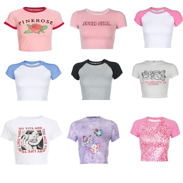 y2k women's casual short tee shirts purple cotton crew neck crop summer streetwear basic 90s cuteandpsycho 210720, White
y2k women's casual short tee shirts purple cotton crew neck crop summer streetwear basic 90s cuteandpsycho 210720, White