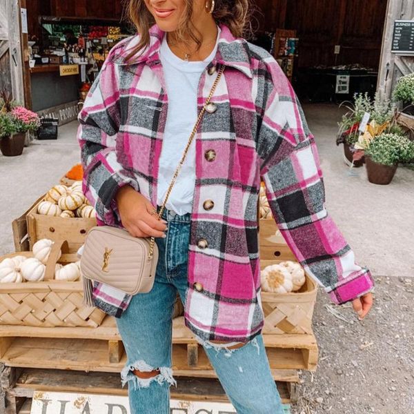 women's jackets spring long blouses shirts plus size women loose casual green plaid sleeve button up turn down collared jacket, Black;brown
women's jackets spring long blouses shirts plus size women loose casual green plaid sleeve button up turn down collared jacket, Black;brown