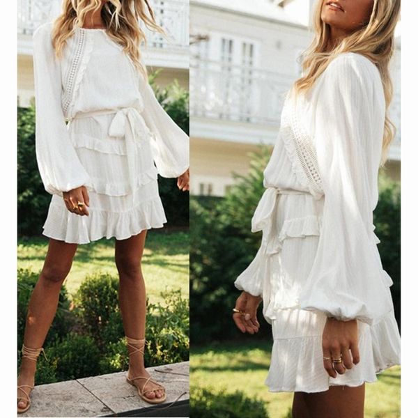 casual dresses vintage summer women mini dress white flare sleeve long loose a line hollow out party club, Black;gray
casual dresses vintage summer women mini dress white flare sleeve long loose a line hollow out party club, Black;gray