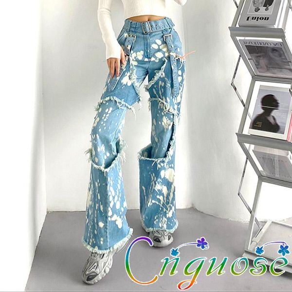 women's jeans 2021 female hole straight spray paint polka dot retro casual modis wide leg pants streetwear trousers for women, Blue
women's jeans 2021 female hole straight spray paint polka dot retro casual modis wide leg pants streetwear trousers for women, Blue