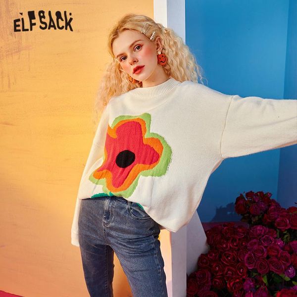 elfsack floral jacquard casual knit pullover women sweaters,2021 winter elf vintage drop shoulder sleeve,korean ladeis daily top, White;black
elfsack floral jacquard casual knit pullover women sweaters,2021 winter elf vintage drop shoulder sleeve,korean ladeis daily top, White;black