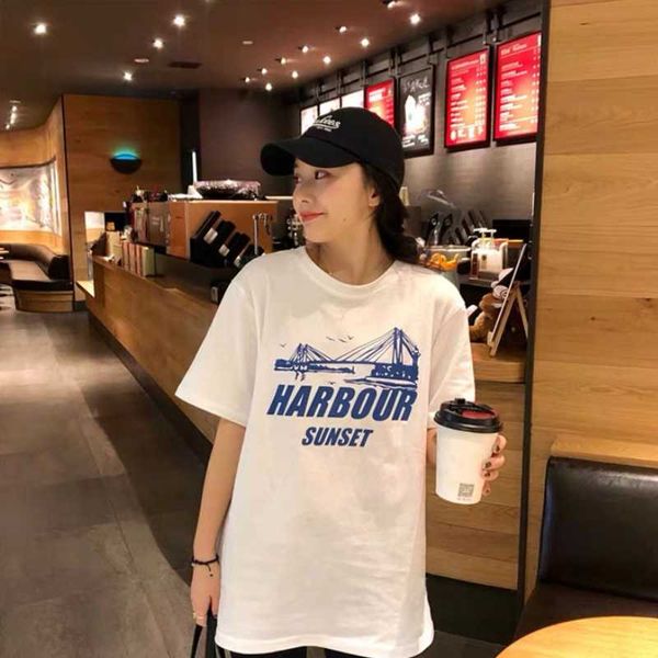 harajuku style 2021 summer women t-shirt new fashion short sleeved letter print round collar loose female casual pullovers, White
harajuku style 2021 summer women t-shirt new fashion short sleeved letter print round collar loose female casual pullovers, White