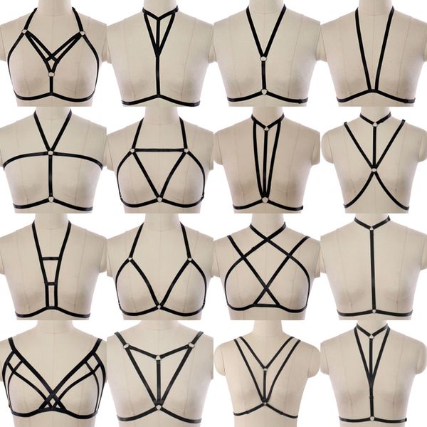 body harness lingerie belt crop cage harness bra black hollow out elastic adjust strappy bra dance rave wear for women, Black;white
body harness lingerie belt crop cage harness bra black hollow out elastic adjust strappy bra dance rave wear for women, Black;white