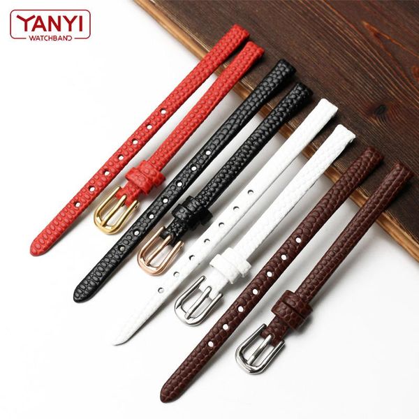 watch bands genuine leather watchband womens bracelet 6mm 8mm 10mm 12mm lizards strap small wristwatches belt pin buckle, Black;brown
watch bands genuine leather watchband womens bracelet 6mm 8mm 10mm 12mm lizards strap small wristwatches belt pin buckle, Black;brown