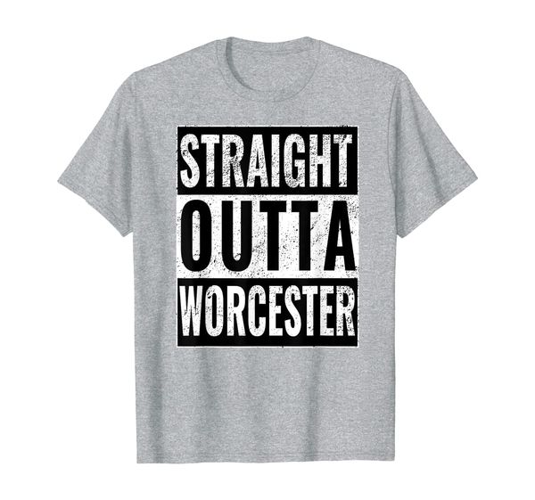 straight outta worcester - straight out of worcester t-shirt, White;black