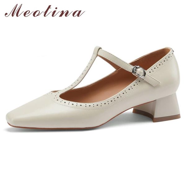 meotina cow leather mid heel shoes women t-strap square toe pumps block heels buckle strap shoes ladies dress footwear beige 40, Black
meotina cow leather mid heel shoes women t-strap square toe pumps block heels buckle strap shoes ladies dress footwear beige 40, Black