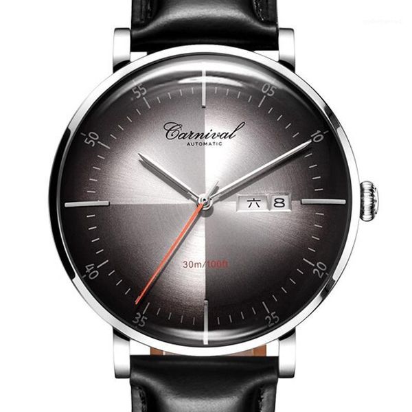 switzerland carnival men watches japan miyota automatic mechanical movt man watch waterproof sapphire clock c8894-3 wristwatche wristwatches, Slivery;brown
switzerland carnival men watches japan miyota automatic mechanical movt man watch waterproof sapphire clock c8894-3 wristwatche wristwatches, Slivery;brown