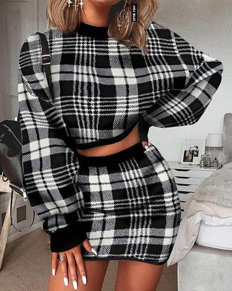 2021 new women's two pieces sets plaid design long sleeve and mini skirt set high streetwear for women 9hyw, Black
2021 new women's two pieces sets plaid design long sleeve and mini skirt set high streetwear for women 9hyw, Black