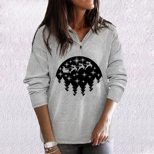 women's blouses & shirts women winter christmas shirt shinny elk print lapel zipper long-sleeved casual knitted blouse plus size pullov, White
women's blouses & shirts women winter christmas shirt shinny elk print lapel zipper long-sleeved casual knitted blouse plus size pullov, White