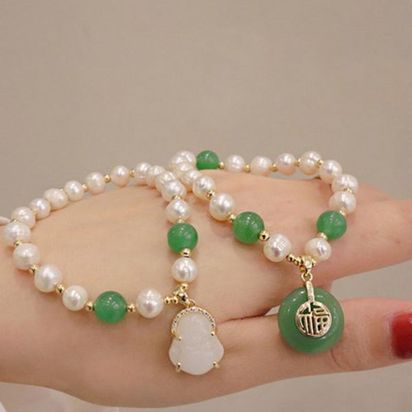beaded, strands classic fashion natural stone pearl pendant bracelet for woman exquisite lucky cuff anniversary gift luxury jewelry, Black
beaded, strands classic fashion natural stone pearl pendant bracelet for woman exquisite lucky cuff anniversary gift luxury jewelry, Black