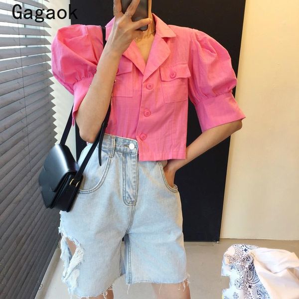 women's jackets gagaok women streetwear jacket 2021 summer solid lapel single breasted pockets button loose navel casual wild coat, Black;brown
women's jackets gagaok women streetwear jacket 2021 summer solid lapel single breasted pockets button loose navel casual wild coat, Black;brown