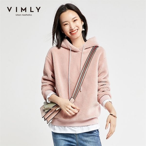 vimly autumn winter women hooded sweatshirt casual solid thick long sleeve lace-up vintage female pullover hoodies f5190 201126, Black
vimly autumn winter women hooded sweatshirt casual solid thick long sleeve lace-up vintage female pullover hoodies f5190 201126, Black