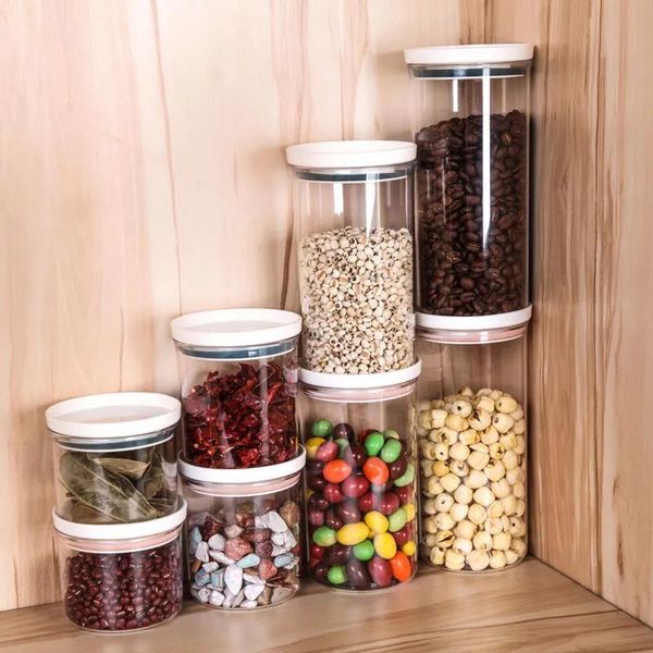 storage bottles & jars 3 pcs jar plastic transparent box tea kitchen spices coarse grains sealed supplies
storage bottles & jars 3 pcs jar plastic transparent box tea kitchen spices coarse grains sealed supplies