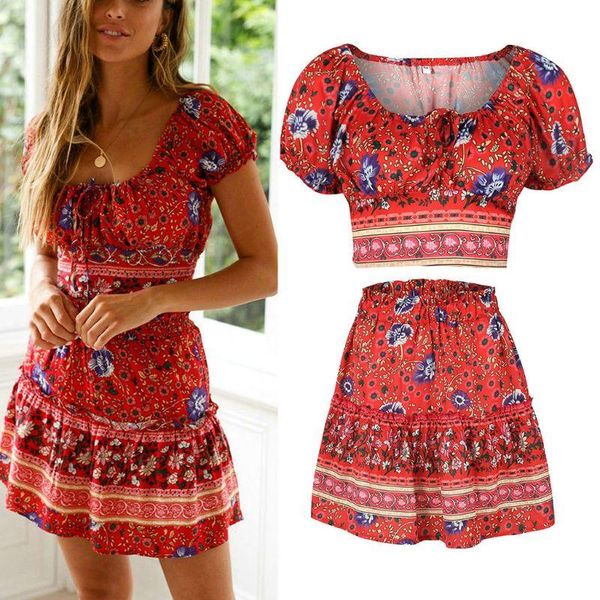 women ladies 2 pieces floral print summer dress ruffle off shoulder beach mini short dress vintage lace up sundress
women ladies 2 pieces floral print summer dress ruffle off shoulder beach mini short dress vintage lace up sundress