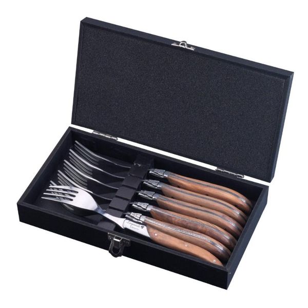6pcs 8.7" laguiole kitchen tableware fork/knife set w/olivier wood handle stainless steel knife fork for packaged in gift box
6pcs 8.7" laguiole kitchen tableware fork/knife set w/olivier wood handle stainless steel knife fork for packaged in gift box